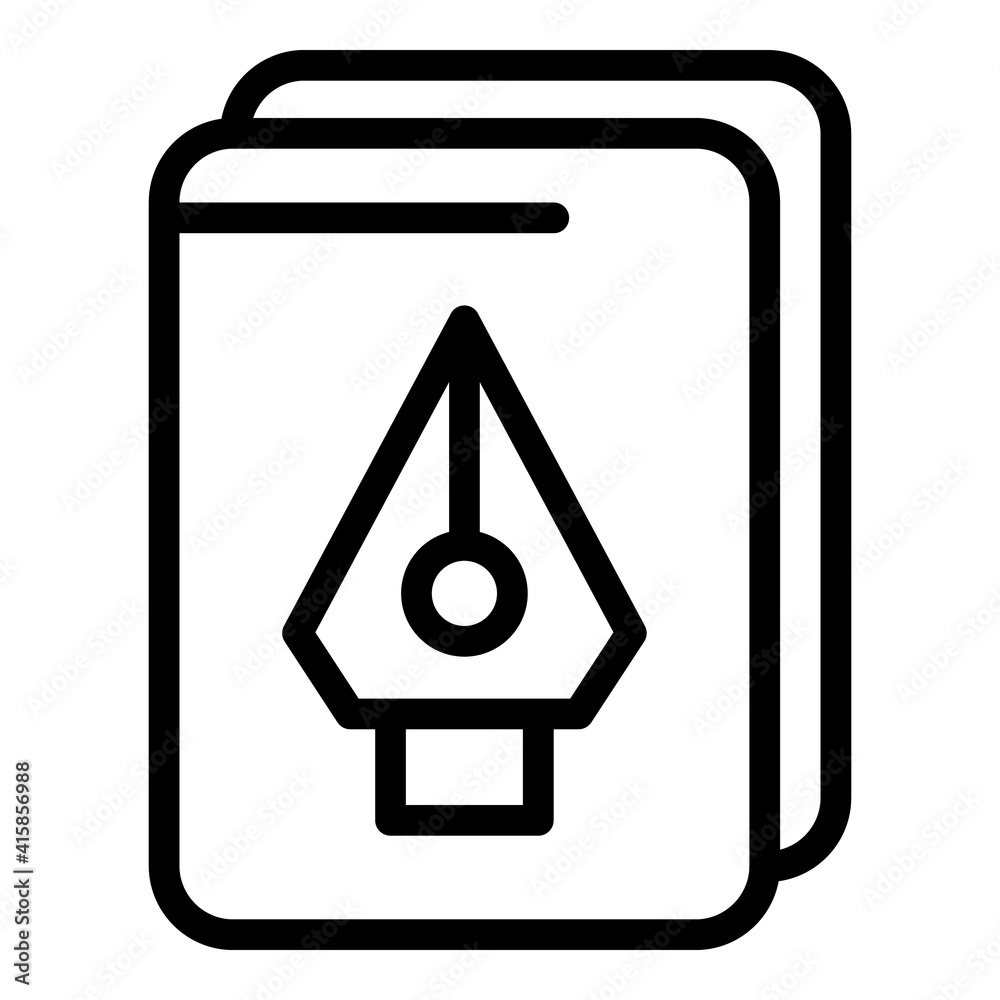 Poster redesign task icon. outline redesign task vector icon for web design isolated on white background