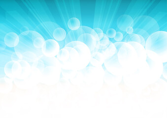 Vector : Bubble with blue sky background
