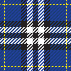 Classic tartan texture seamless pattern. Traditional Scottish checkered plaid ornament. Coloured geometric intersecting striped vector illustration. Seamless fabric texture. 
