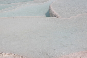 the background image of the topography of the Pamukkale travertines