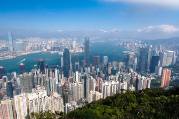 香港 ビクトリアピーク遊歩道（盧吉道観景台）からの景色