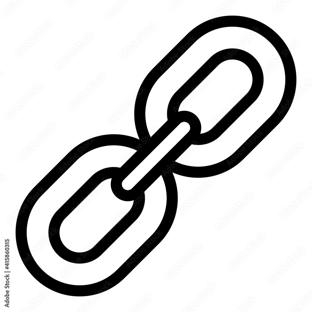 Poster system chain icon. outline system chain vector icon for web design isolated on white background