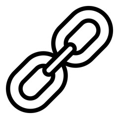 System chain icon. Outline system chain vector icon for web design isolated on white background