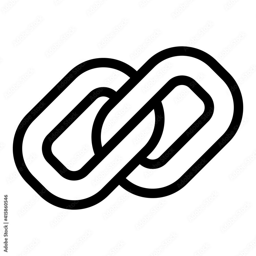 Poster web chain icon. outline web chain vector icon for web design isolated on white background