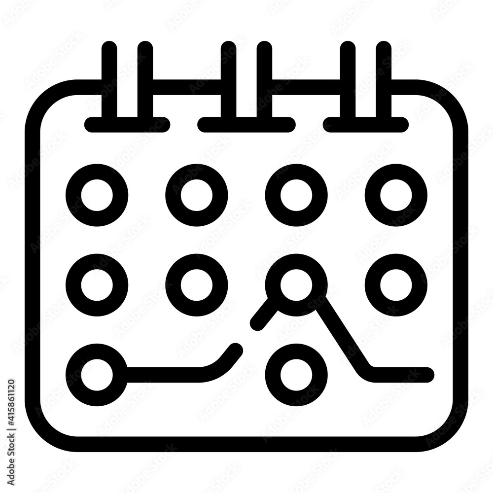 Poster flexible program icon. outline flexible program vector icon for web design isolated on white backgro