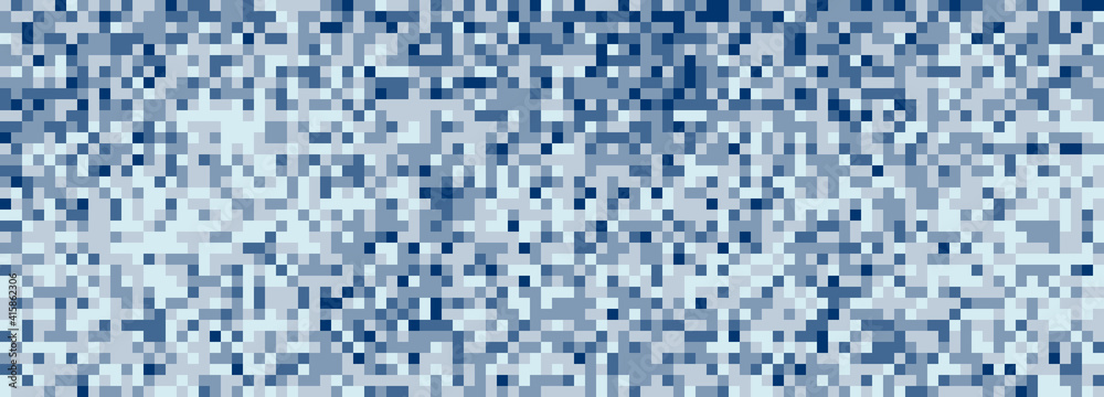 Poster abstract blue pixel background for website. mosaic of squares. vector illustration