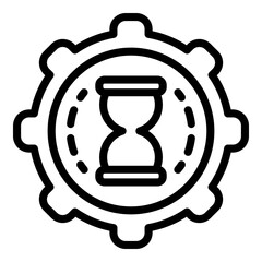 Time track hours icon. Outline time track hours vector icon for web design isolated on white background