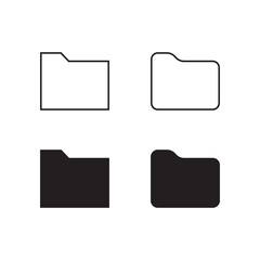Folder Icon Vector. Simple flat symbol