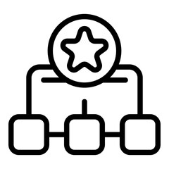 Star contribution icon. Outline star contribution vector icon for web design isolated on white background