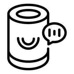 Audio recognition icon. Outline audio recognition vector icon for web design isolated on white background