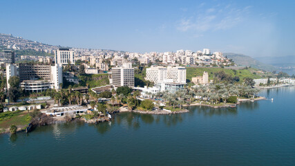 Tiberias city with Sea of the Galilee 1