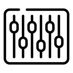 Speech equalizer icon. Outline speech equalizer vector icon for web design isolated on white background