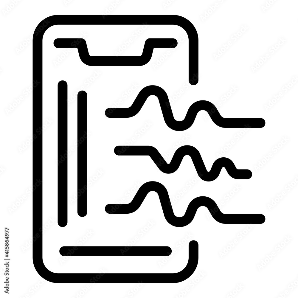 Poster device speech recognition icon. outline device speech recognition vector icon for web design isolate