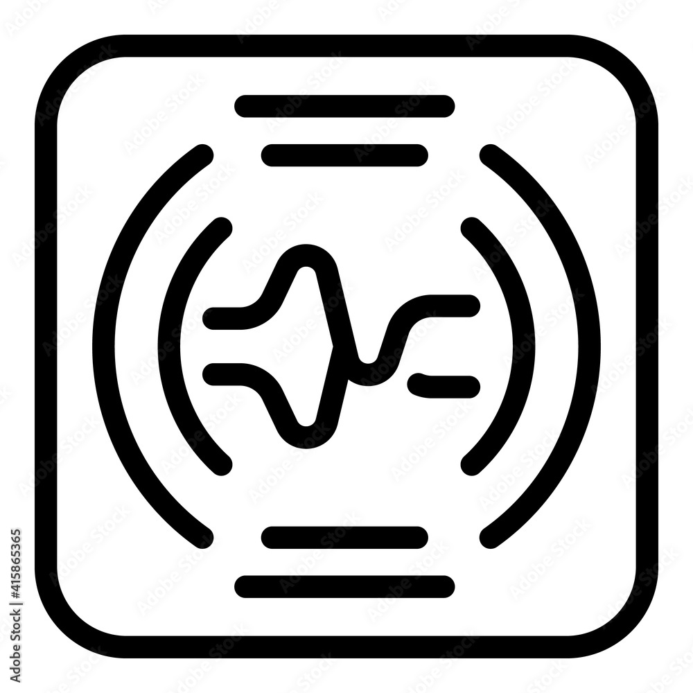 Poster recorder voice device icon. outline recorder voice device vector icon for web design isolated on whi
