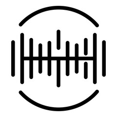 Sound voice frequency icon. Outline sound voice frequency vector icon for web design isolated on white background