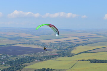 paraglider in the sky