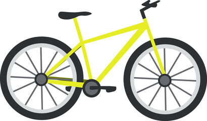 yellow sport bike isolated on white background. Sports Equipment