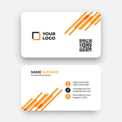 horizontal simple business card template vector design