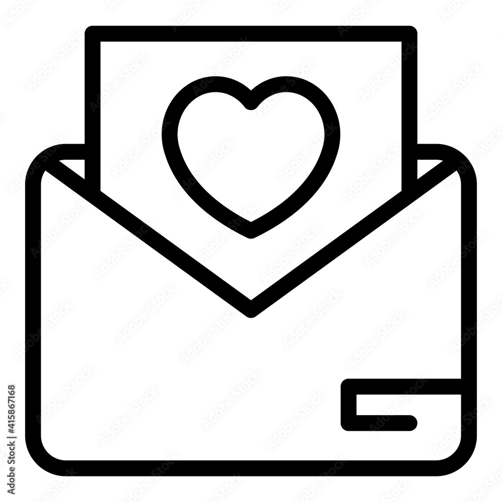 Poster subscribe envelope icon. outline subscribe envelope vector icon for web design isolated on white bac