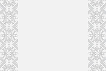 White background for design and decor. Vertical inserts.Geometric convex volumetric 3D pattern with artistic relief ornament from ethnic unique elements and polygons