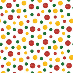 Colorful circles on white background seamless pattern. Watercolor round shapes print. Geometrical background for textile, fabric, wallpaper, wrapping paper, scrapbooking, design and decoration.
