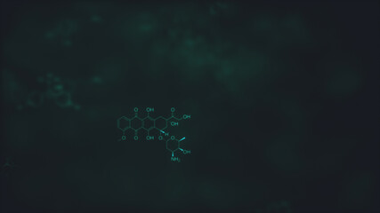 3d rendered illustration of Chemistry Formulas or Chemical Structure. High quality 3d illustration