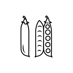 Peas icon in trendy flat design