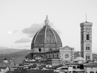Fototapeta premium Italy, Florence. Infrared image of Santa Maria del Fiore on a sunny day.