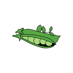 Peas icon in trendy flat design