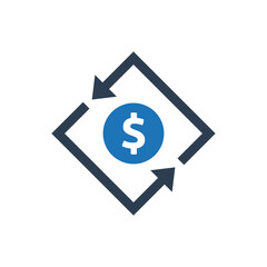 Money conversion icon