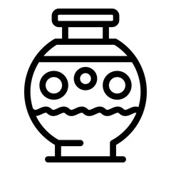 Ornament amphora icon. Outline ornament amphora vector icon for web design isolated on white background