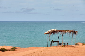 place where fresh coconuts are sold on the beach
