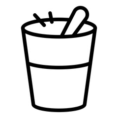 Cooking glass icon. Outline cooking glass vector icon for web design isolated on white background