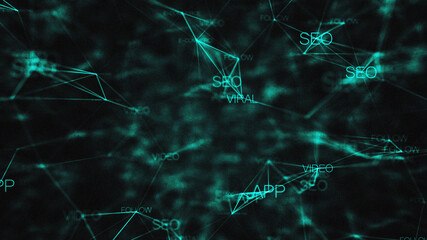 3d rendered illustration of Digital Marketing terms. High quality 3d illustration