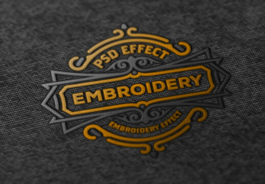 Embroidery Effect Mockup
