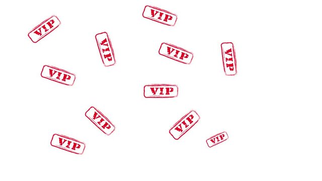 VIP grunge stamp. Red stamps on paper.