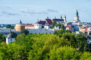 Green cityscape of Lublin, Poland - obrazy, fototapety, plakaty