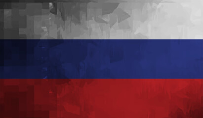 Russia grunge flag. Vector grunge illustration