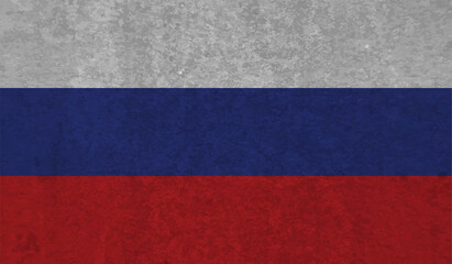 Russia grunge flag. Vector grunge illustration