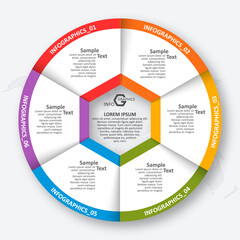 Abstract 3D Paper Infographics. Business template .Vector illustration