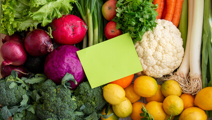 fresh vegetables and fruits