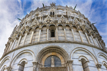 Pisa Baptistery of St. John, Tuscany, Italy. Completed in 1363.