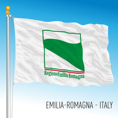 Emilia Romagna, flag of the region, Italian Republic, vector illustration