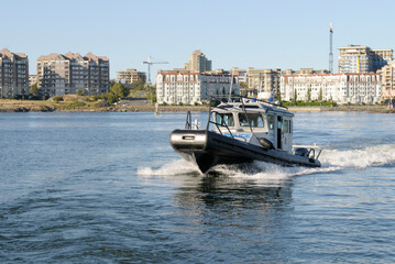 Harbour patrol boat, Victoria, British Columbia, Canada.