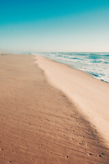 Sand beach and ocean