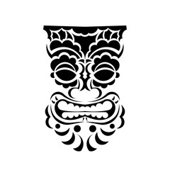 Warrior Tribal Mask. Good for prints, tattoos, and t-shirts. Isolated. Vector