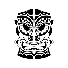 Clipart Tattoo mask of the Japanese demon. Good for prints, tattoos, and t-shirts. Vector
