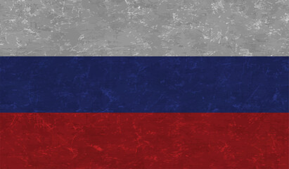 Russia grunge flag. Vector grunge illustration