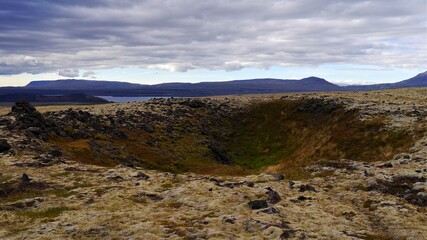 Remains of a crashed airplain in Iceland