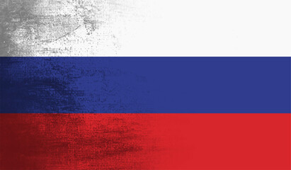 Russia grunge flag. Vector grunge illustration